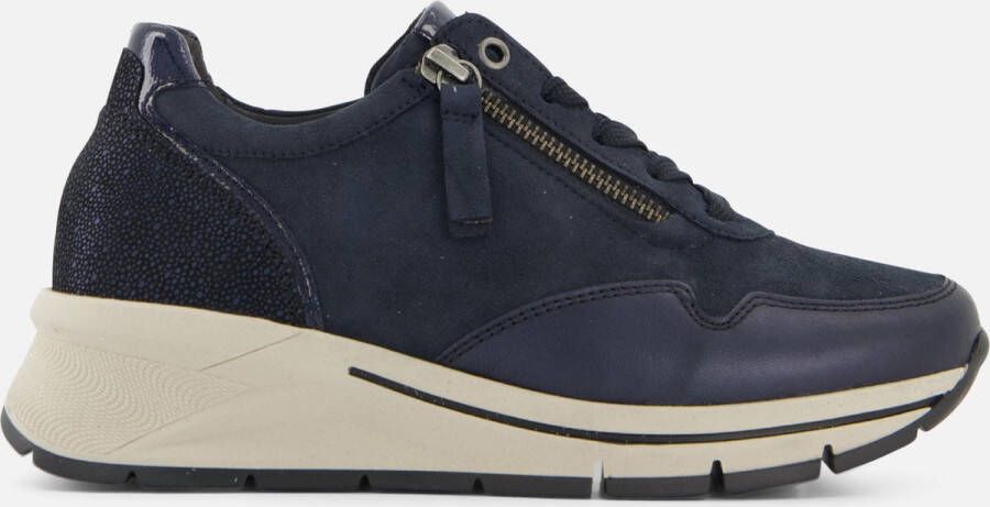 GABOR Lage Sneakers Dames 438 Maat: 37 Materiaal: Leer Kleur: Blauw - Foto 9