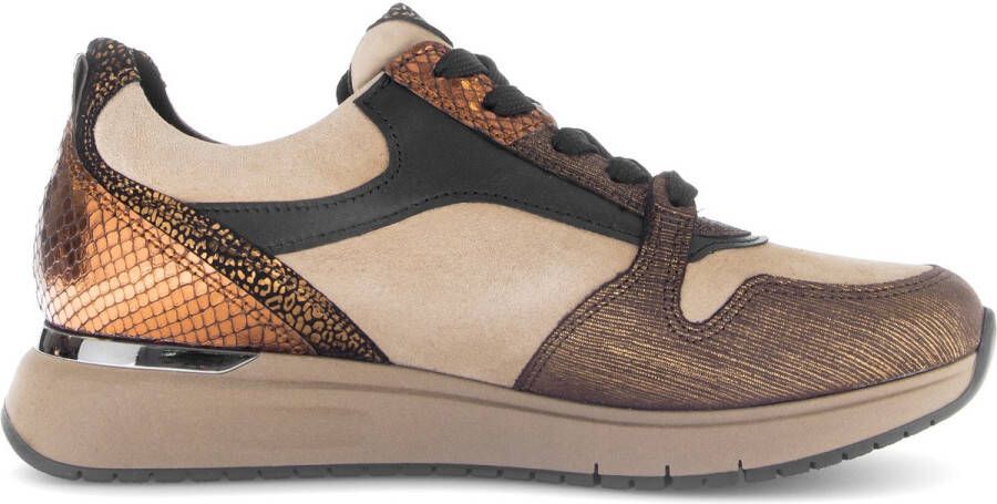 Gabor Sneaker 76.466.40 Bruin Beige Combi Wijdte H