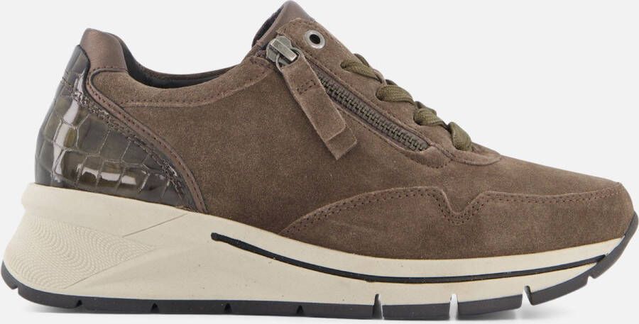 Gabor Stijlvolle Sneakers Dream MetCerv Kroko Bruin Dames