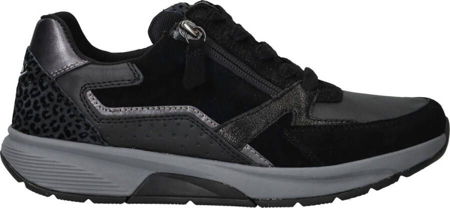GABOR Lage Sneakers Dames 878 Maat: 38 Materiaal: Suède Kleur: Zwart