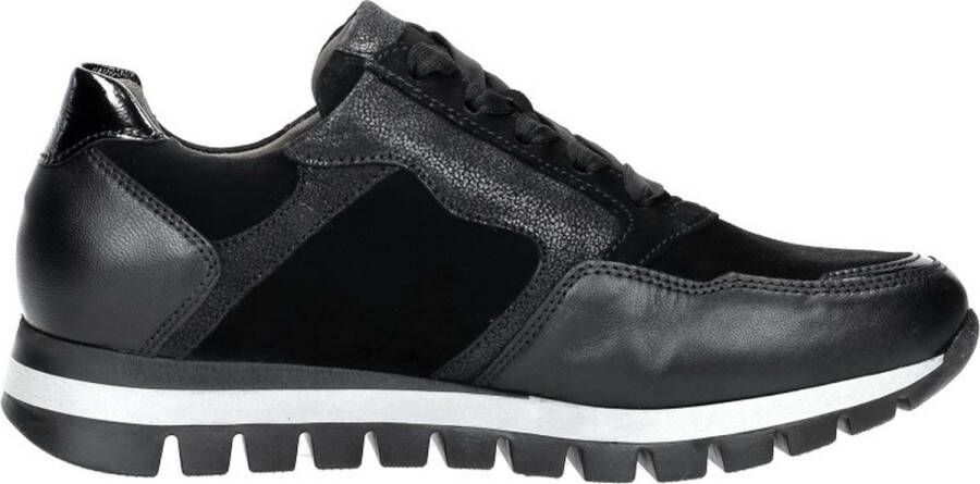 Gabor Comfortabele suède sneakers met uitneembare binnenzool en brede pasvorm Black Heren