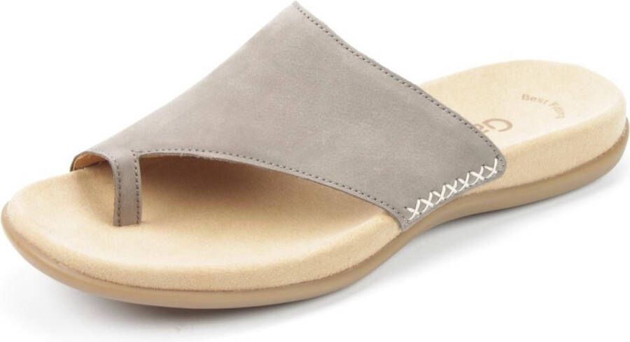 Gabor Teenslippers sleehak zomerschoen dianette met contrastkleurig borduursel