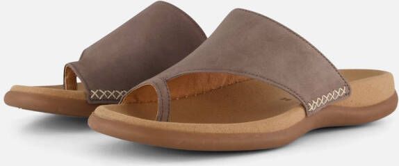 Gabor Teenslippers sleehak zomerschoen dianette met contrastkleurig borduursel