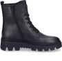 Gabor Zwarte Leren Veter Militaire Laarzen Black Dames - Thumbnail 1