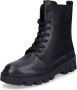 Gabor Zwarte Leren Veter Militaire Laarzen Black Dames - Thumbnail 1