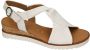 Gabor Witte leren sandalen met gekruiste bandjes - Thumbnail 2