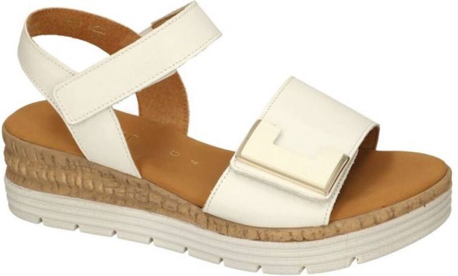 Gabor Witte Leren Sandalen White Dames