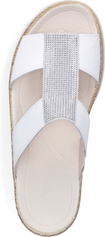 Gabor Witte leren muil sandalen White Dames