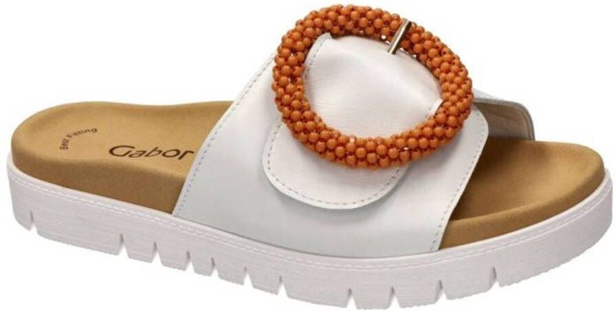 Gabor -Dames wit slippers & muiltjes