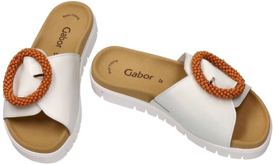 Gabor -Dames wit slippers & muiltjes