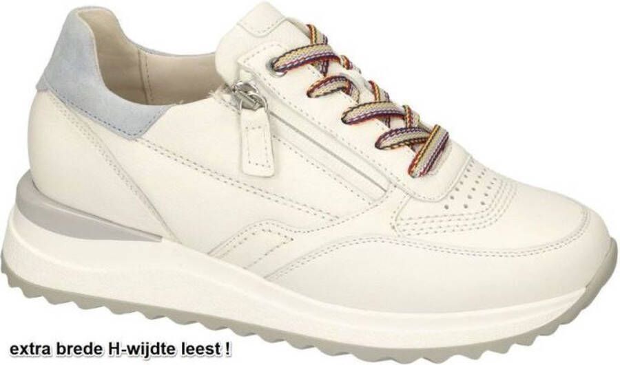 Gabor Comfort Wit-Licht Blauwe Sneaker H-leest