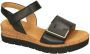 Gabor Zwarte Leren Sandalen Black Dames - Thumbnail 6