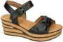 Gabor Sleehaksandaaltjes sleehak zomerschoen bandensandaal met mooie decoratieve strik - Thumbnail 1