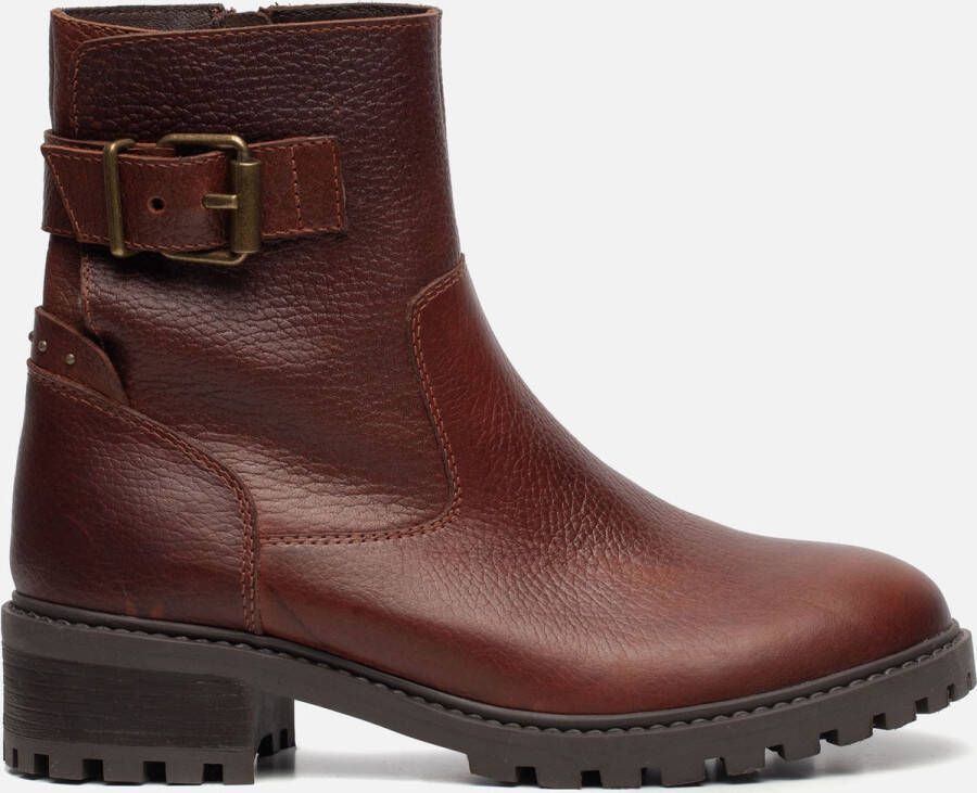 Gabor 718 Enkellaarsjes Enkelboots met rits Dames Cognac