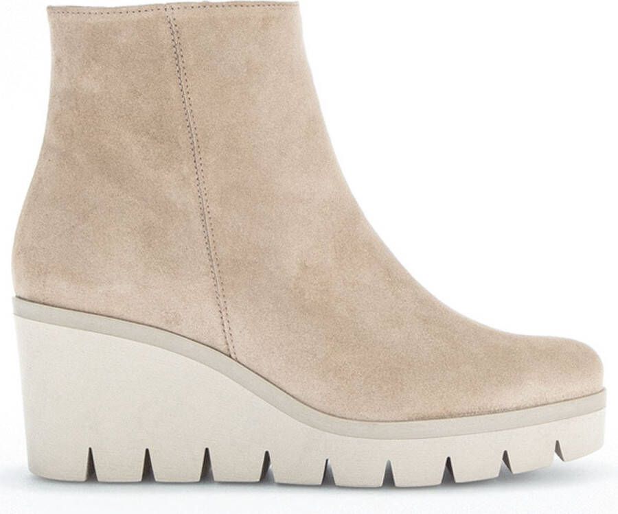 Gabor Enkellaarsjes Dames Laarzen Damesschoenen Suède 94.780.12 Beige