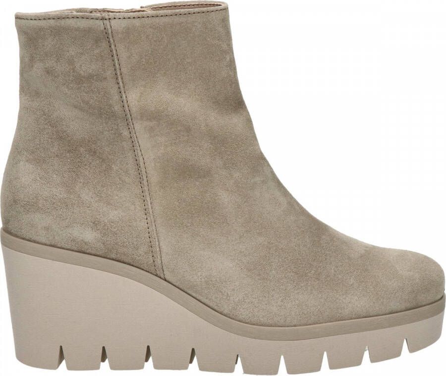 Gabor Enkellaarsjes Dames Laarzen Damesschoenen Suède 94.780.12 Beige
