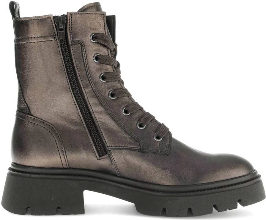 Gabor Enkellaarsjes met veter Glad leer brons