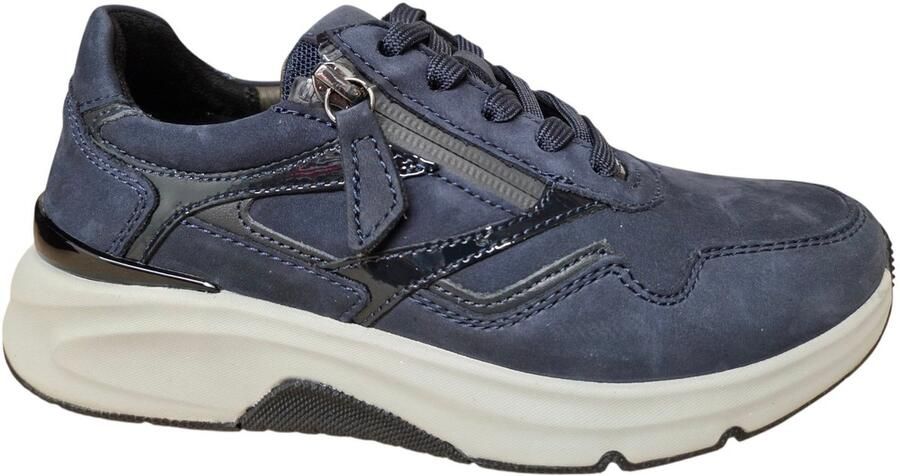 Gabor 0103.01.003 Rolling Soft Sneakers Blauw Nubuck Dames Blauw