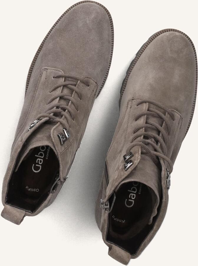 GABOR Veterboots Dames 055 Maat: 39 Materiaal: Suède Kleur: Taupe - Foto 2