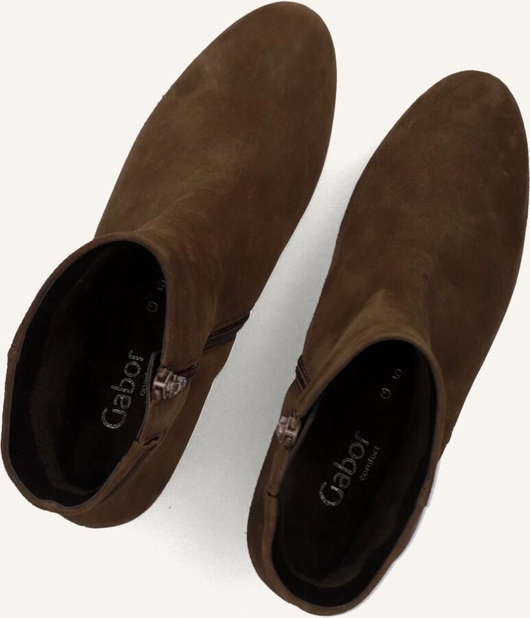 GABOR Enkellaarsjes Dames 083 Maat: 38 5 Materiaal: Suède Kleur: Bruin - Foto 2