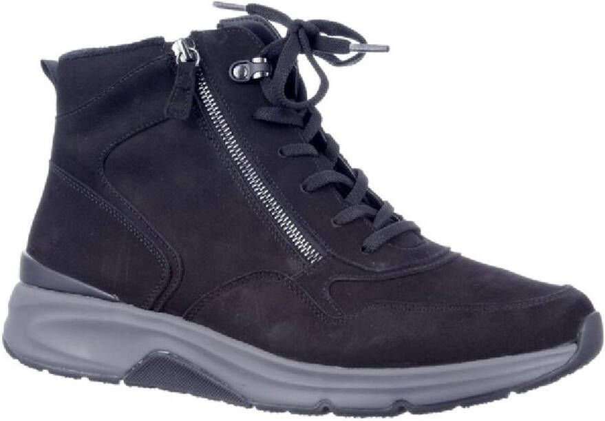 Gabor Rollingsoft Sneakers met sleehak plateau veterschoenen kofmort schoen met uitneembaar voetbed