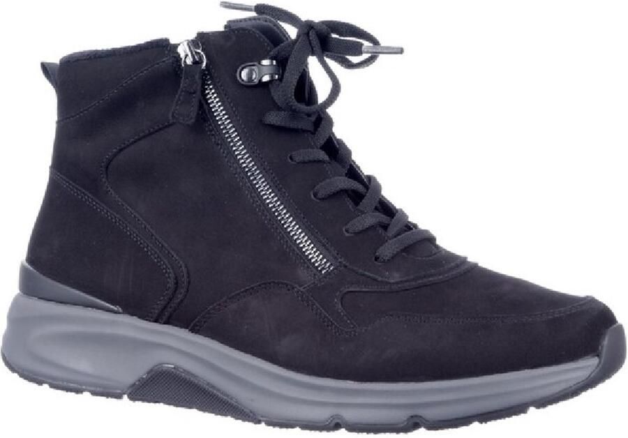 Gabor Rollingsoft Sneakers met sleehak plateau veterschoenen kofmort schoen met uitneembaar voetbed