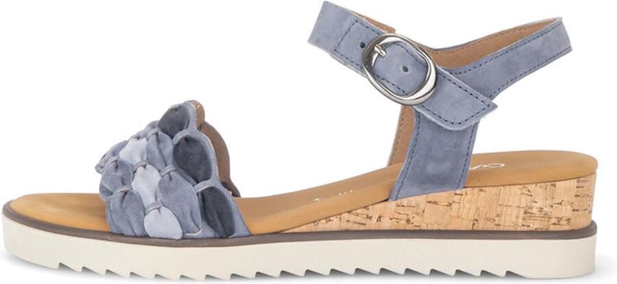 Gabor Sandaal Jeans Blauw Nubuck Combi Vlecht - Foto 2