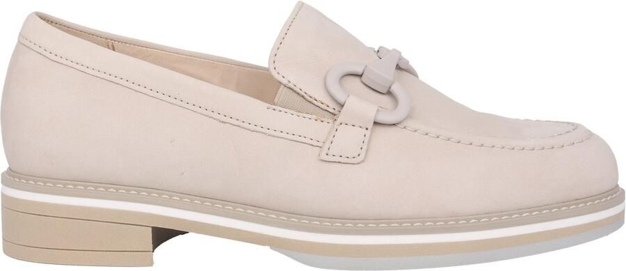 Gabor Beige Loafers Comfortabele Nubuck Stijl