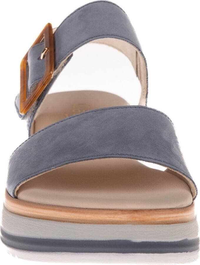 Gabor Blauwe Suède Sandalen Klittenbandsluiting Blue Dames - Foto 4