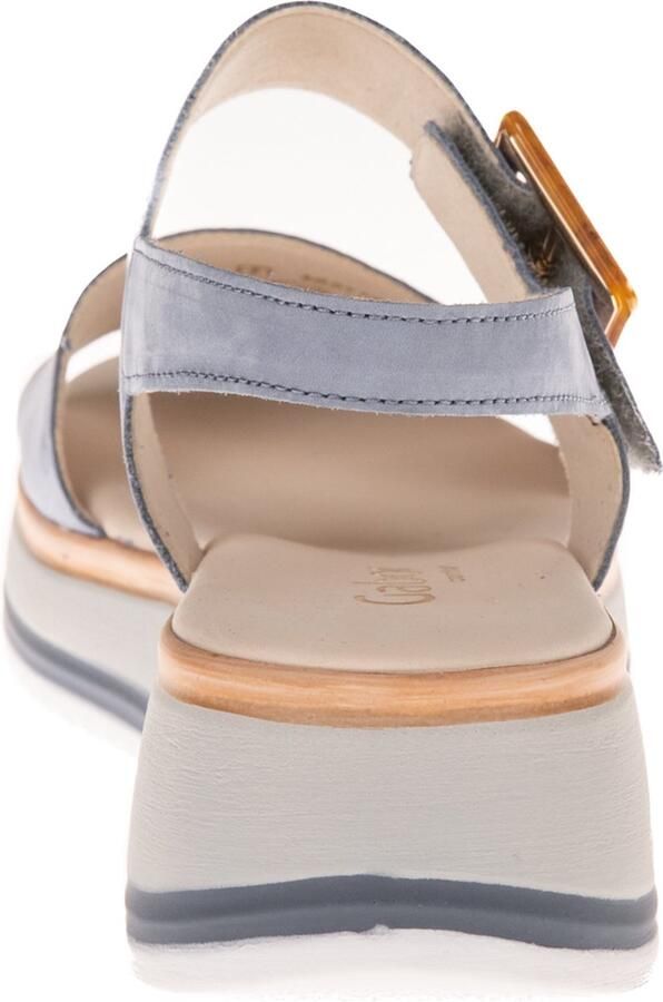 Gabor Blauwe Suède Sandalen Klittenbandsluiting Blue Dames - Foto 5