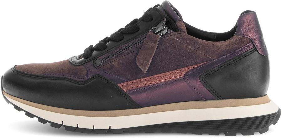 GABOR Lage Sneakers Dames 378 Leer Zwart
