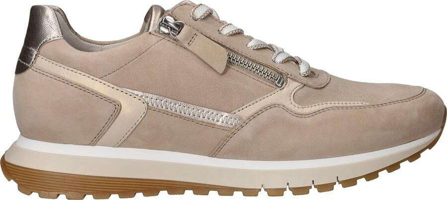 GABOR Lage Sneakers Dames 378 37 5 Suède Beige