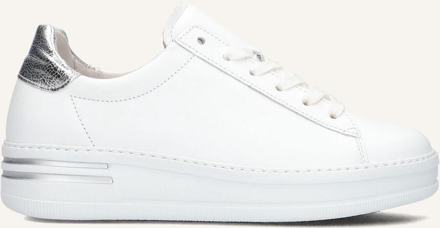 GABOR Lage Sneakers Dames 395 Maat: 44 Materiaal: Leer Kleur: Wit - Foto 2