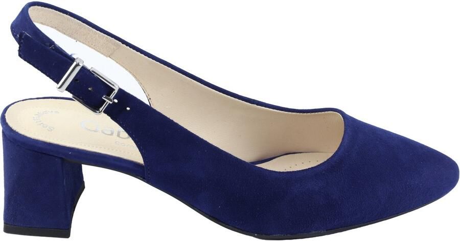 Gabor Fluwelen Leren Marine Slingback Schoenen Blue Dames