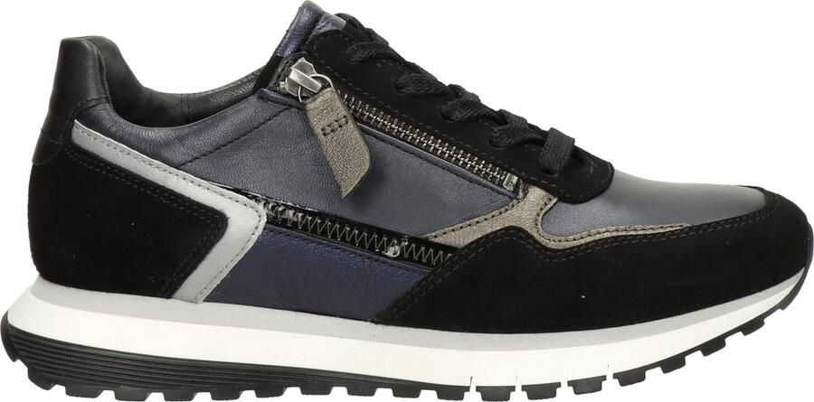 GABOR Lage Sneakers Dames 438 Leer Blauw