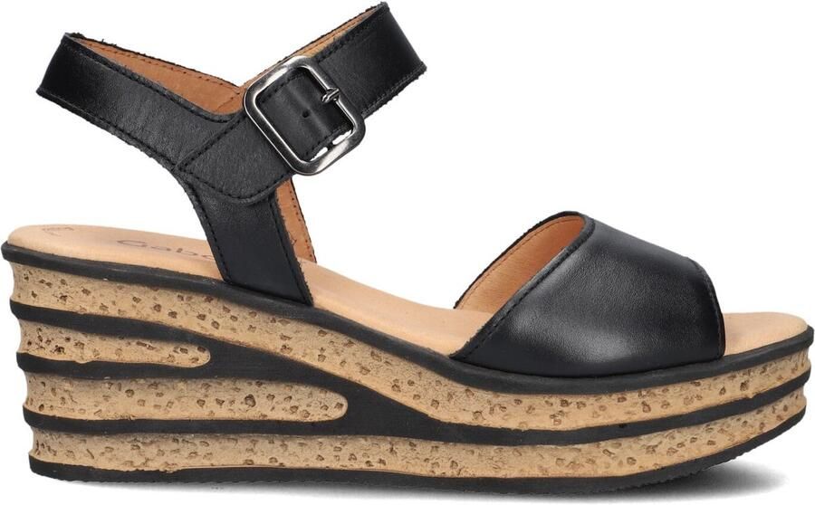 Gabor Sandaaltjes zomerschoen sandaal keilhak met bijzondere hakontwerp - Foto 2