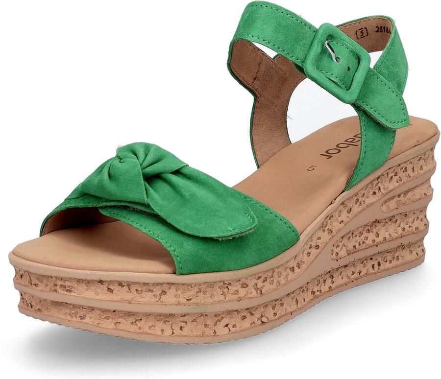 Gabor Gele suède sandaal voor dames Green Dames