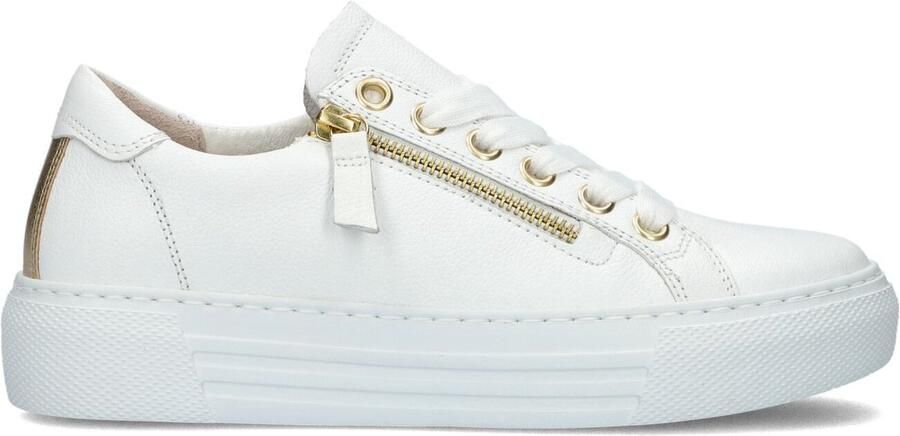 GABOR Lage Sneakers Dames 465 Maat: 38 Materiaal: Leer Kleur: Wit