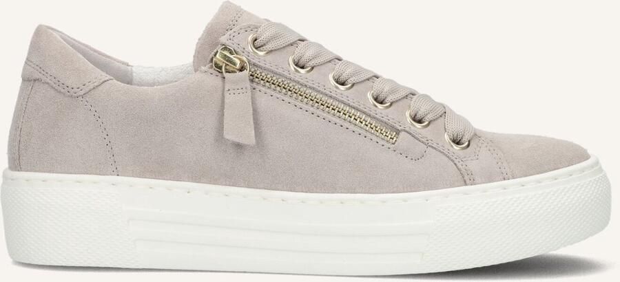 GABOR Lage Sneakers Dames 465 Maat: 43 Materiaal: Suède Kleur: Beige