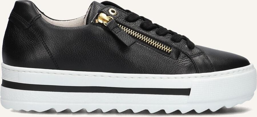 GABOR Lage Sneakers Dames 498 Maat: 38 Materiaal: Leer Kleur: Zwart