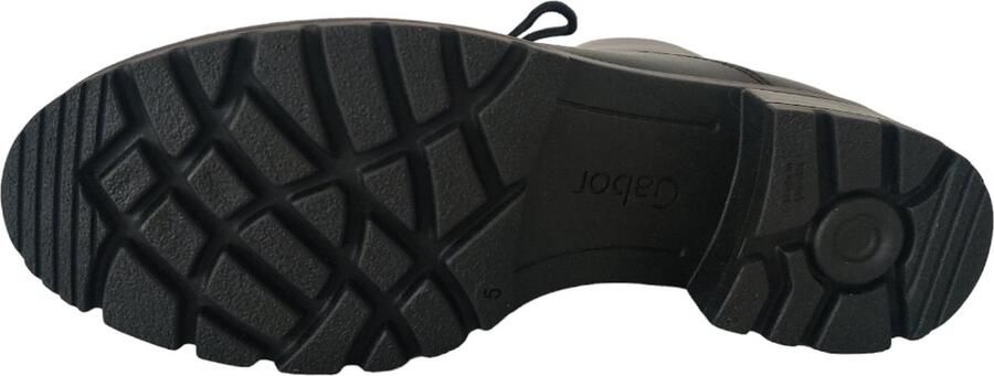 Gabor Elegante Leren Enkellaars Zwart Black Dames