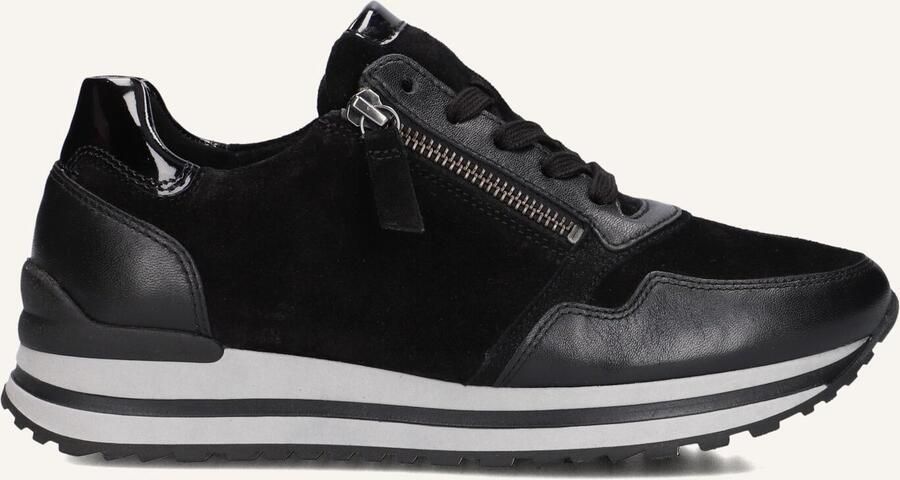 Gabor Dames Lage sneakers 528 Zwart Suède - Foto 2