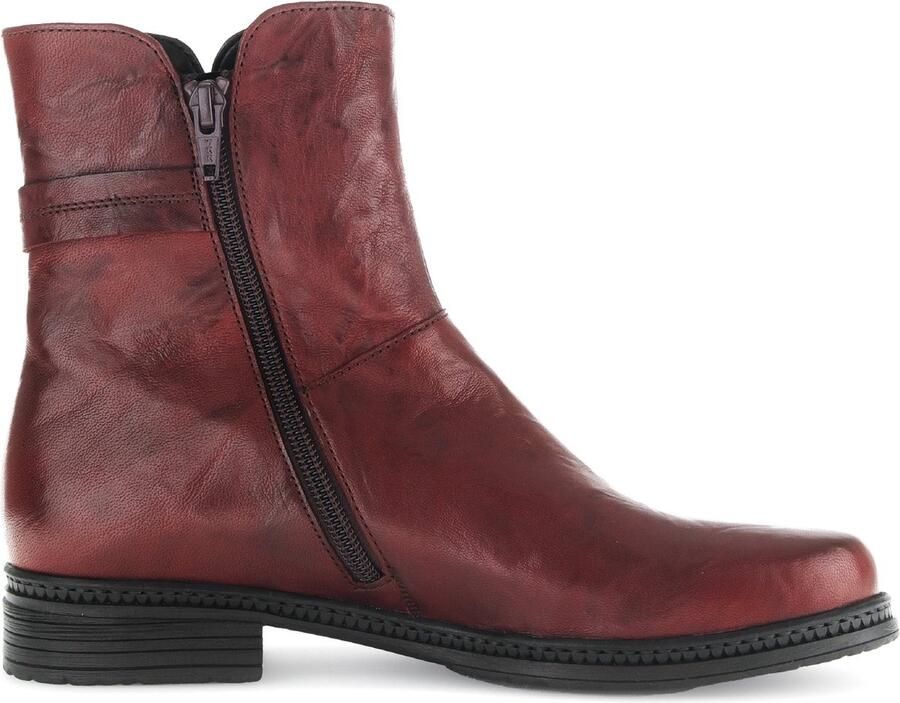 Gabor Elegante Rode Leren Enkelboot
