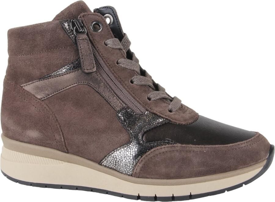 Gabor Sneakers met sleehak Capri comfortabele schoen high-top sneaker veterschoen comfortabele breedte k (extra breed)