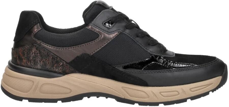 Gabor 585.2 Sneakers Dames Leren Sneaker Zwart