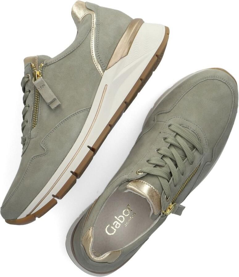 Gabor Groene Suède Casual Sports Sneakers Green Dames - Foto 4