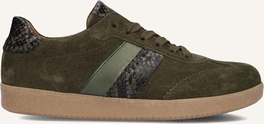 Gabor Dames Lage sneakers 6011 Groen Suède
