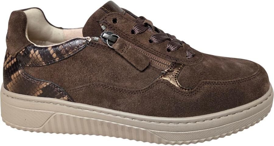 Gabor 6016.01.001 Sneakers Bruin Suede Dames Breedtemaat K Bruin