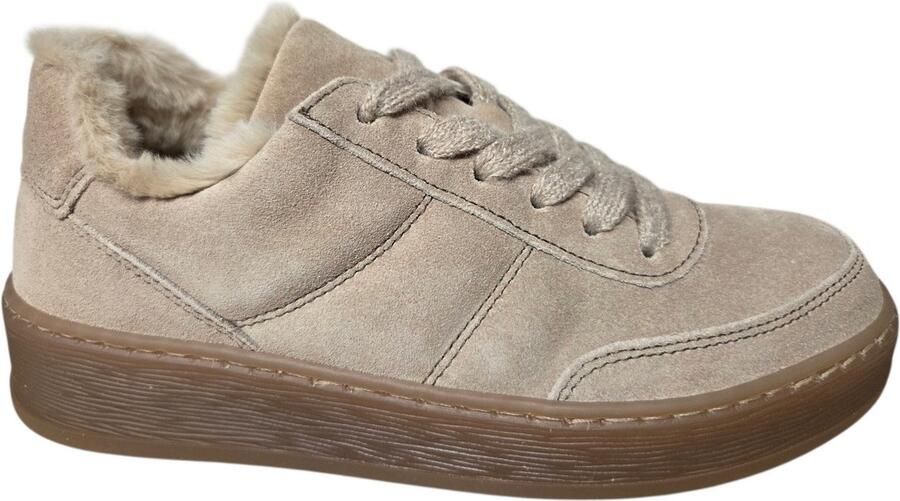 Gabor 6018.02.002 Sneakers Beige Suede Dames Beige