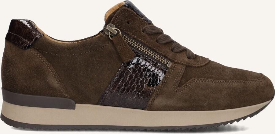 Gabor Lage sneakers Chunky zool 6019 Bruin Suède